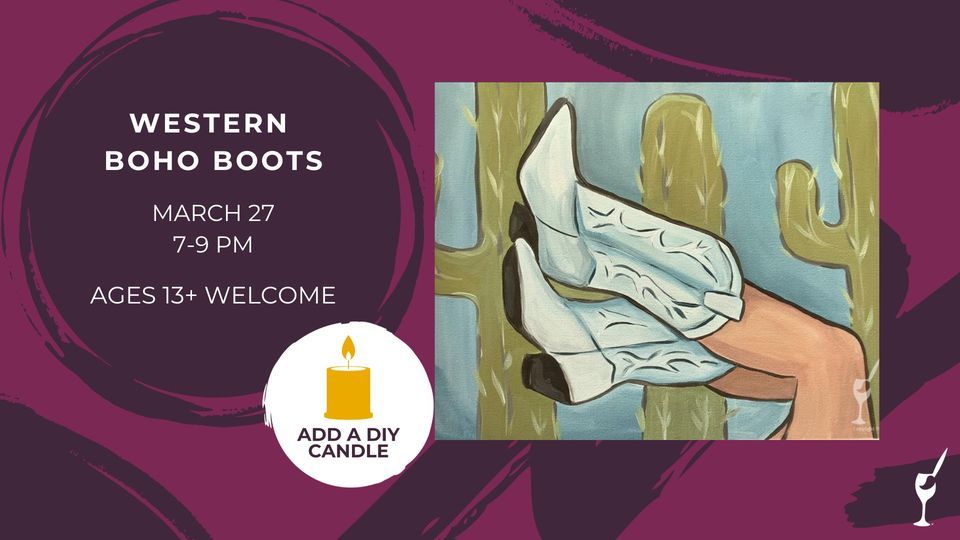 NEW Western Boho Boots, Painting with a Twist (Corpus Christi, TX), 27