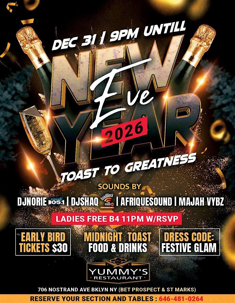 New Year’s Eve 2026 – Toast to Greatness, 31 December | Event in Brooklyn | AllEvents