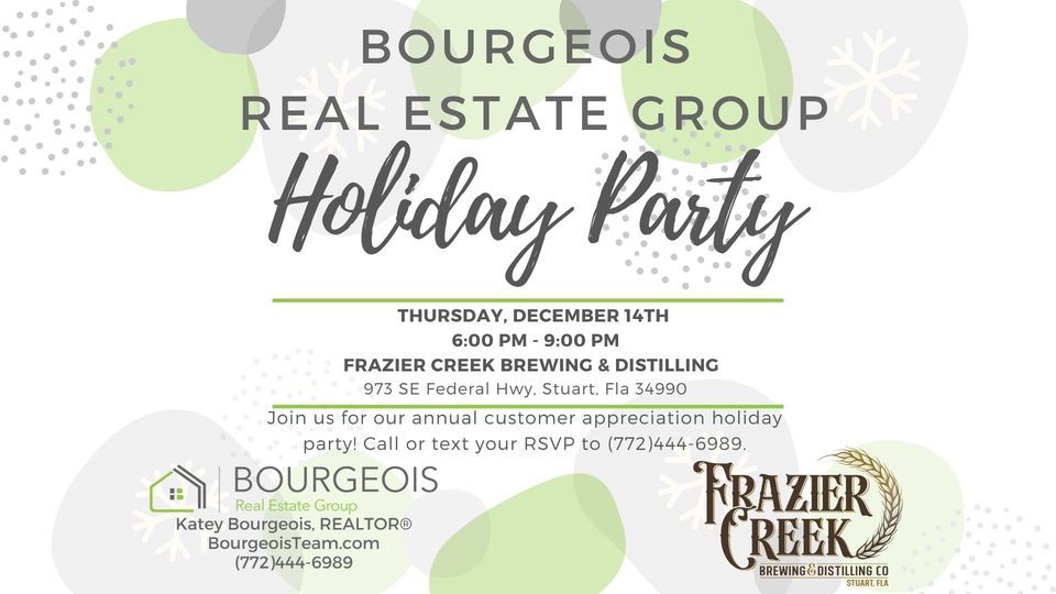 Holiday Party with Bourgeois Real Estate Group, Frazier Creek Brewing