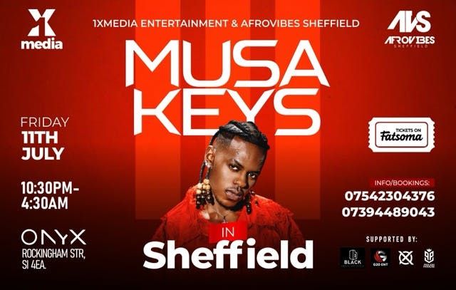 MUSA KEYS IN SHEFFIELD , 11 July | Event in Sheffield | AllEvents