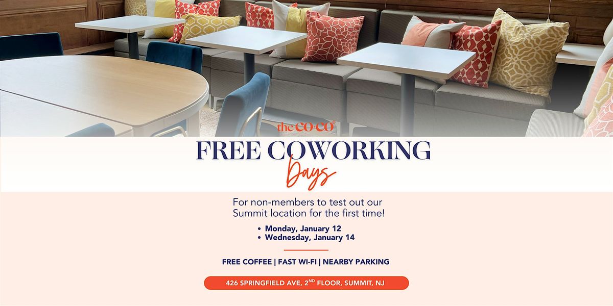 Free Coworking Days for Co-Co Newcomers