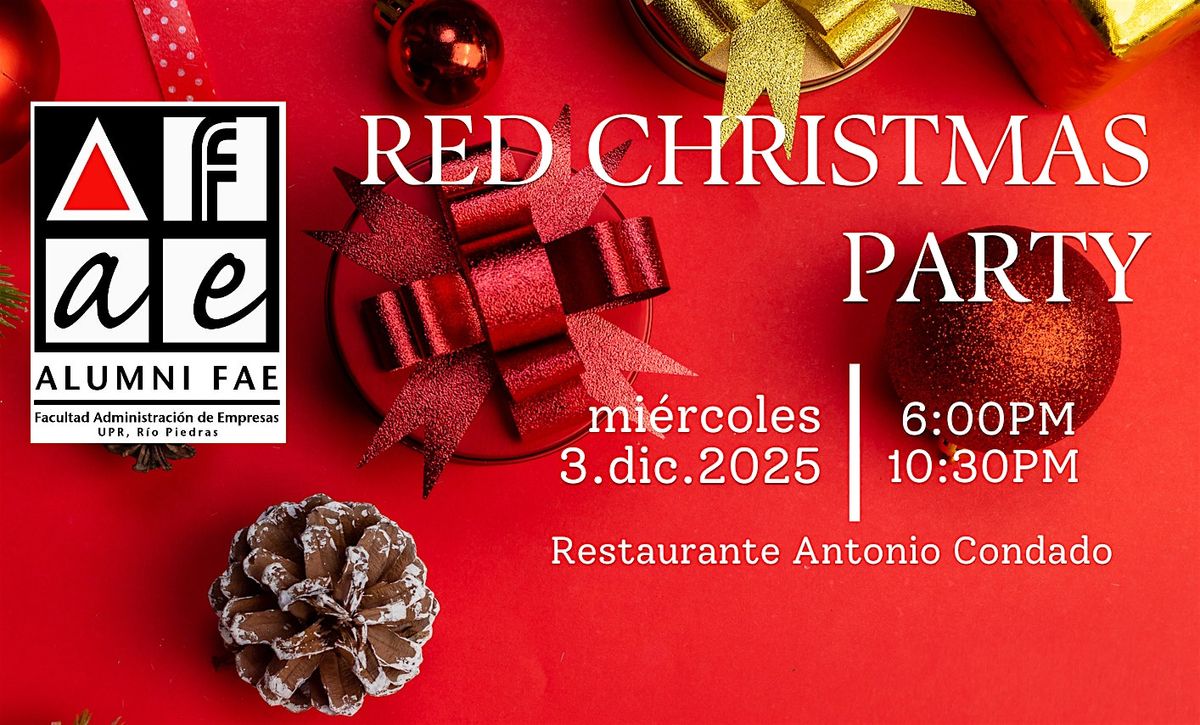 AFAE RED XMAS PARTY 2025, 3 December | Event in San Juan | AllEvents