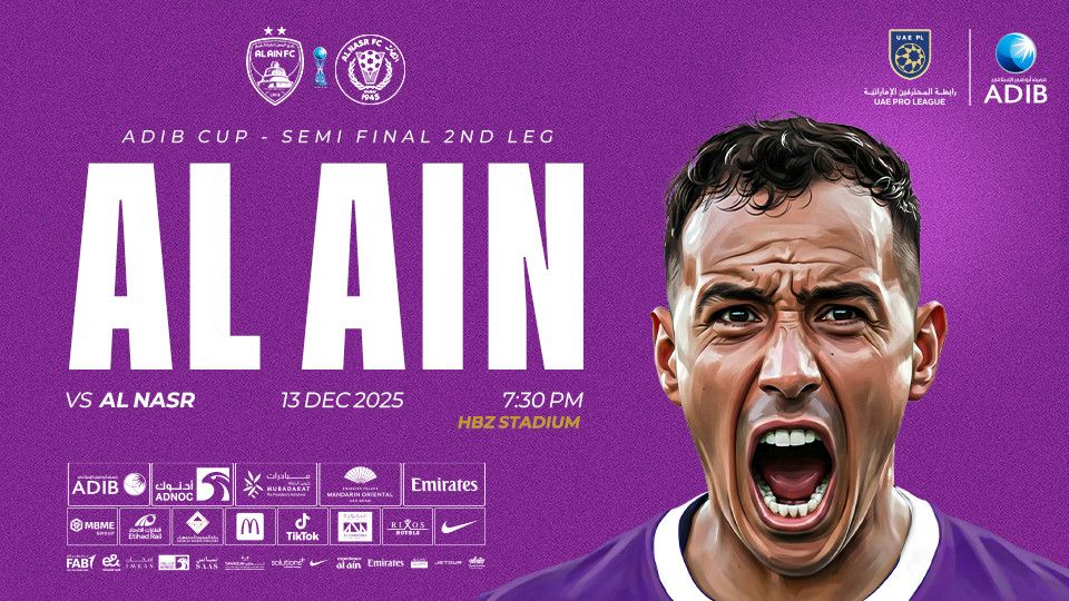 Al Ain FC vs Al Nasr FC - ADIB CUP Semi Finals, 13 December | Event in Al Ain | AllEvents