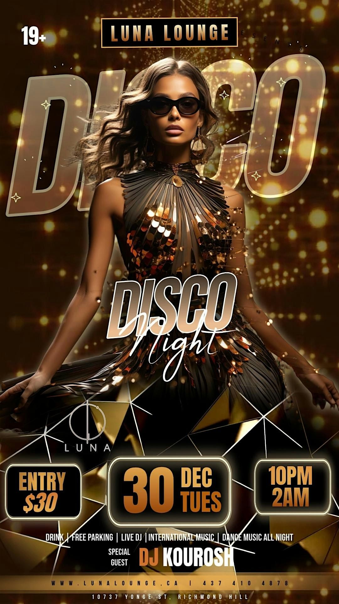 Disco Night at Luna Lounge - Persian, Latin, Top40
