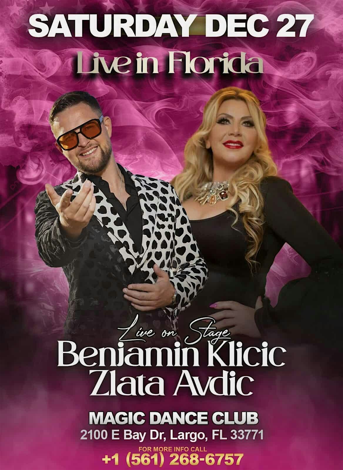 Zlata Avdic & Benjamin Klicic - USA TOUR 2025, 27 December | Event in Largo | AllEvents