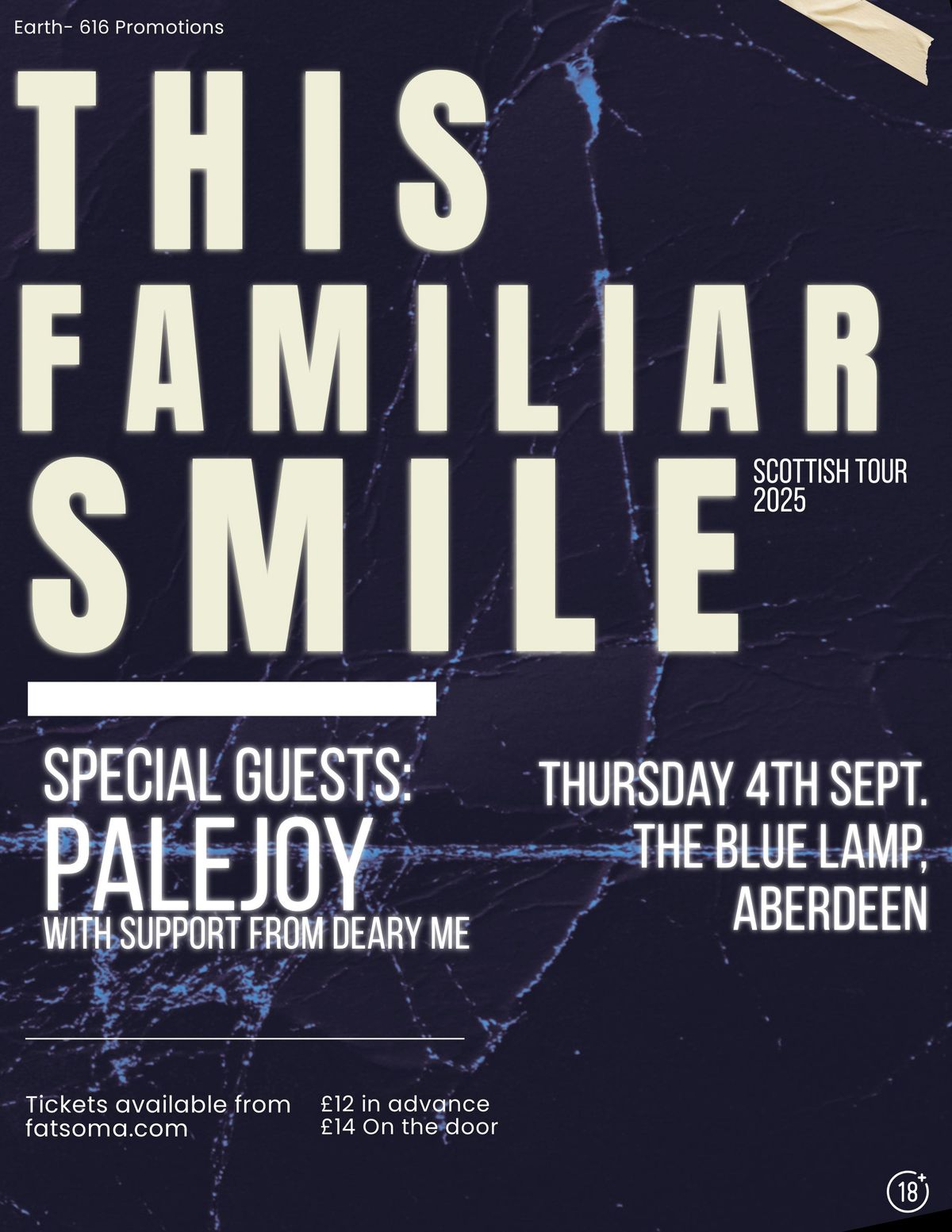 This Familiar Smile + Support From: Palejoy &amp; Deary Me @The Blue Lamp, Aberdeen , 4 September | AllEvents