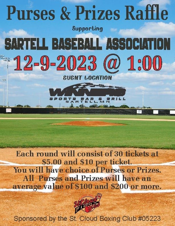 Purse and Prize Raffle, Winners Sports Bar & Grill Sartell, December 9