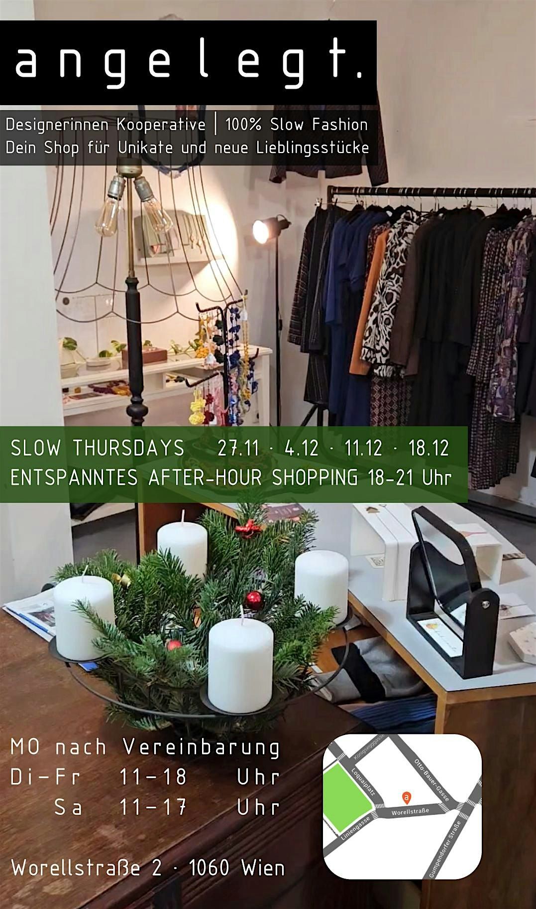 SLOW THURSDAYS  | Entspanntes After-Hour Shopping, 18 December | Event in Wien | AllEvents