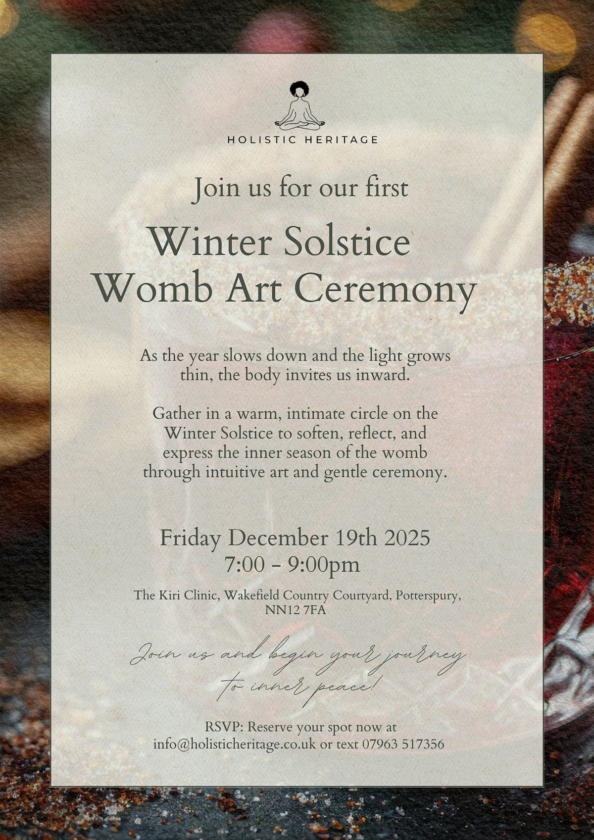 Winter Solstice Womb Art Ceremony, 19 December | Event in Towcester | AllEvents