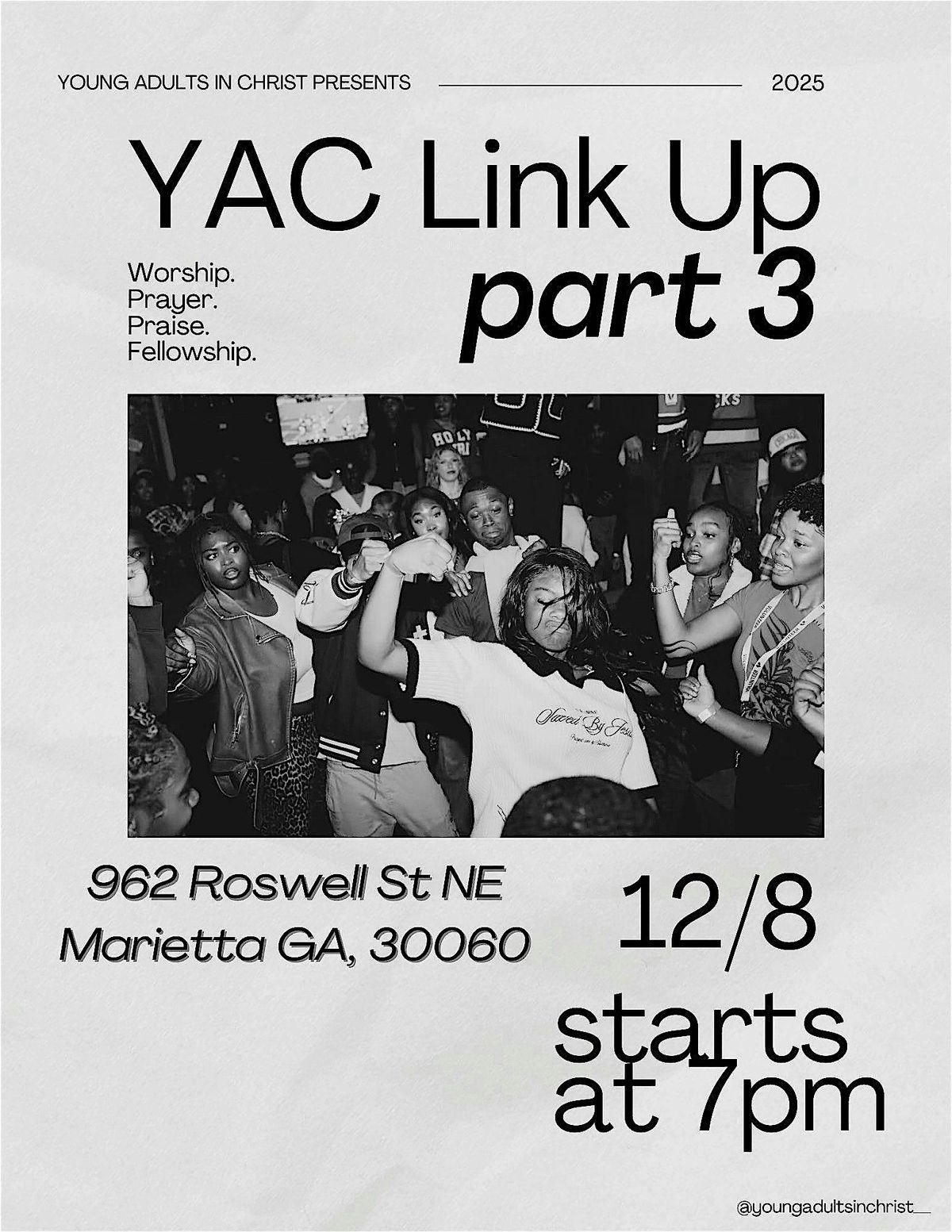 The Link Up, Young Adults in Christ Kickback, 8 December | Event in Marietta | AllEvents