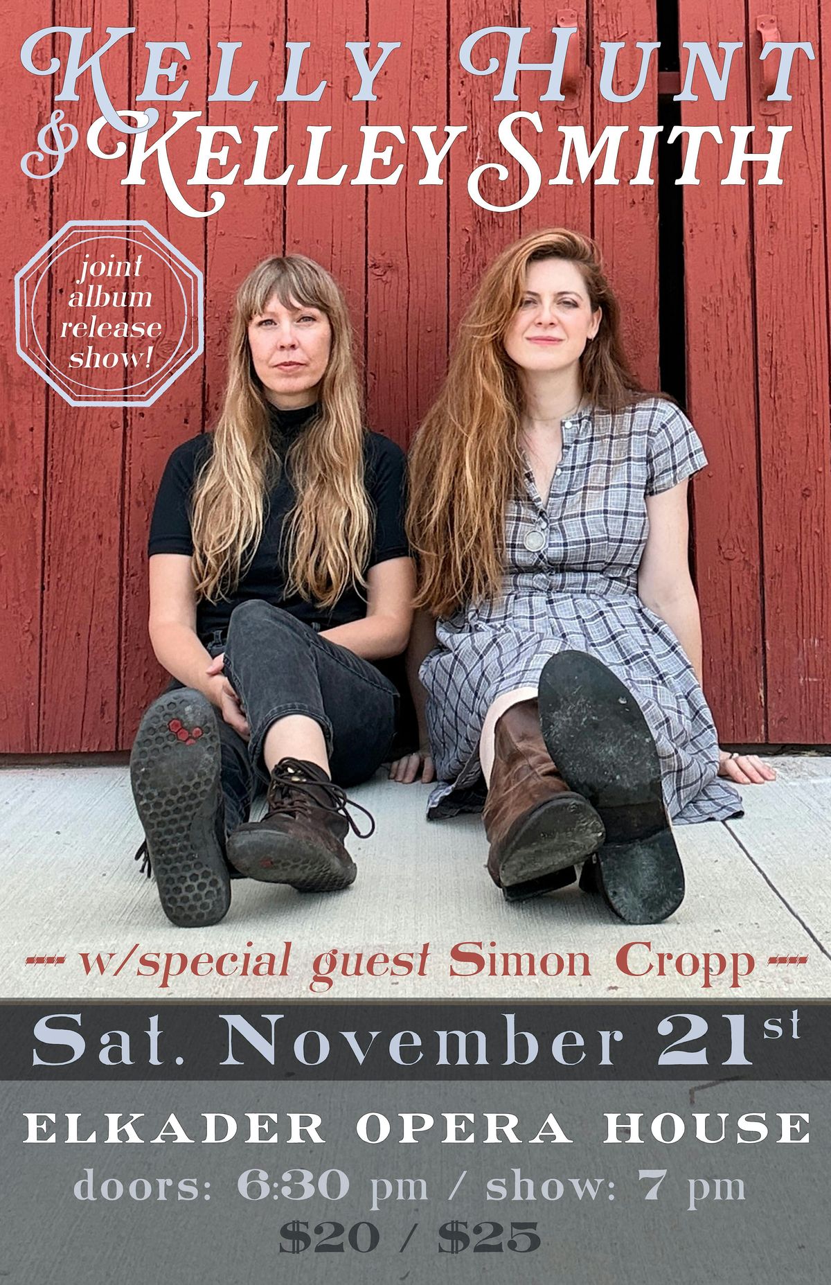 Kelly Hunt | Kelley Smith | Simon Cropp, Elkader Opera House, 21 ...