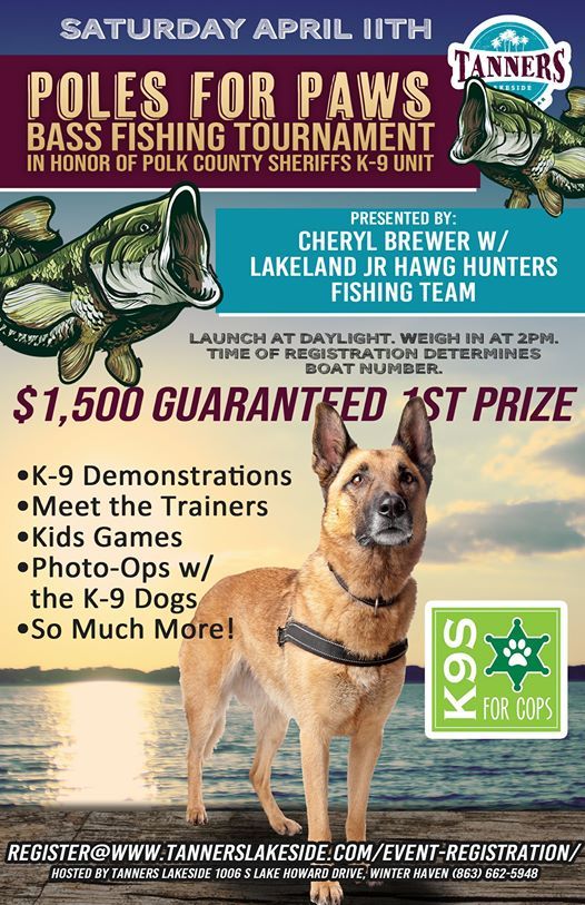 Tanners Lakeside Annual Poles For Paws Bass Fishing Tournament At