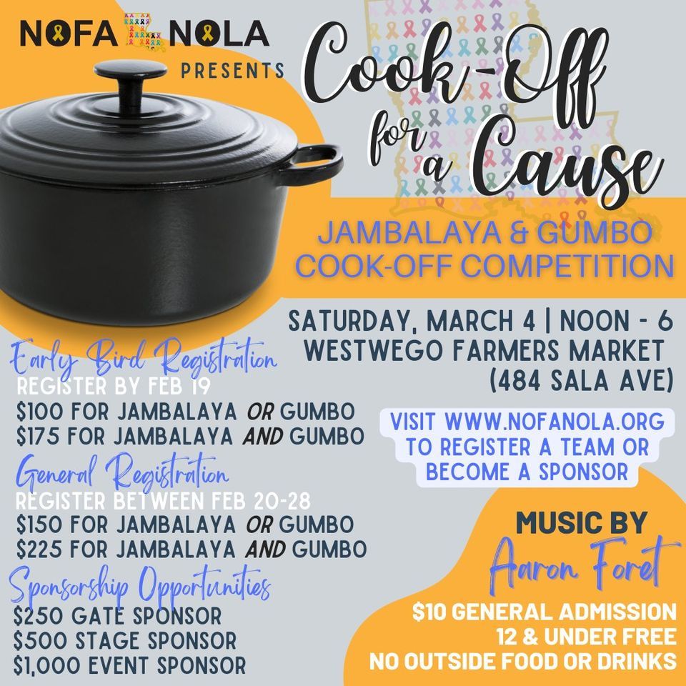 NOFA 2023 Cook Off for a Cause, Westwego Farmers Market, 4 March 2023