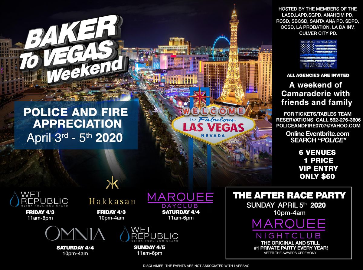 Baker to Vegas Weekend April 3 5th, 2025, Marquee &