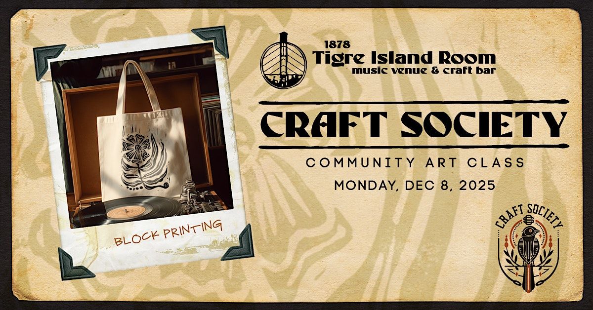 Craft Society : Block Printing Workshop, 8 December | Event in Fernandina Beach | AllEvents