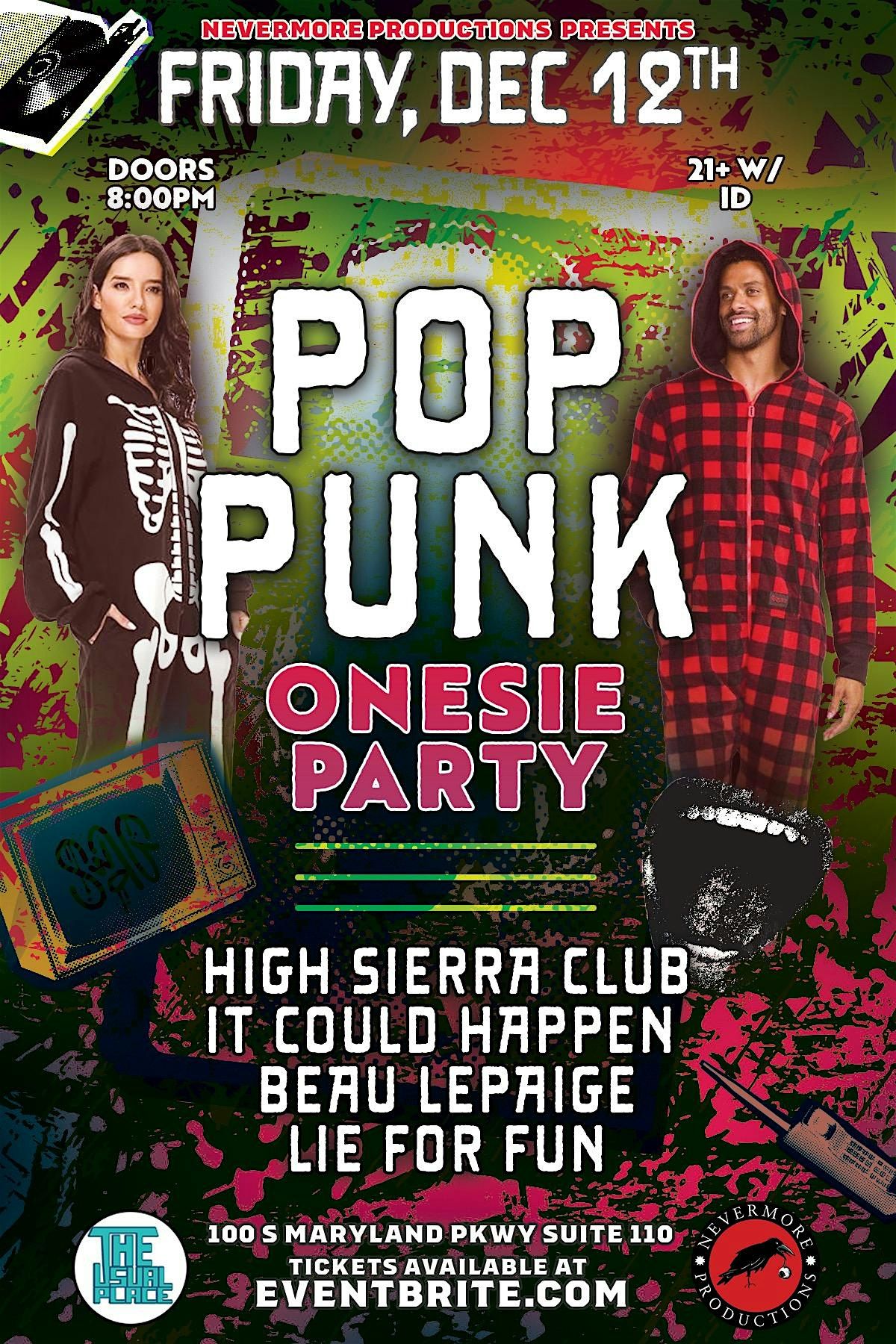 Pop Punk Onesie Party, 12 December | Event in Las Vegas | AllEvents