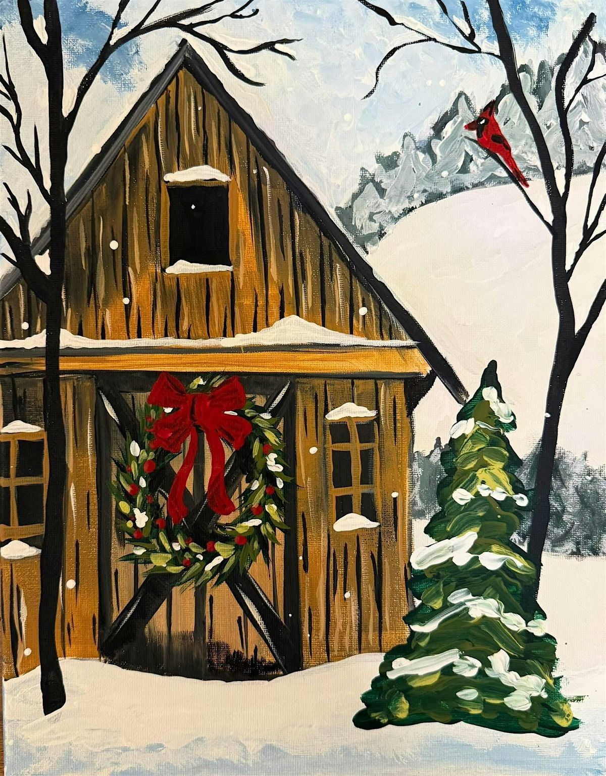 Winter Barn Paint Party Flex Scheduling -Pick Your Day/Time | Event in Bee Cave | AllEvents