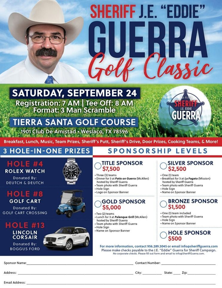 Sheriff Eddie Guerra 2022 Golf Classic Tierra Santa Golf Course 