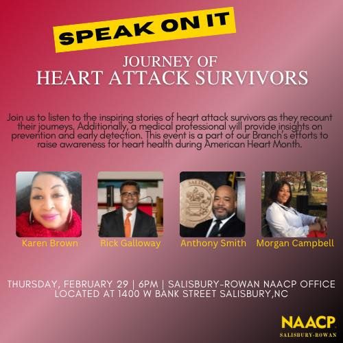 SPEAK ON IT Journey of Heart Attack Survivors , 1400 West Bank Street