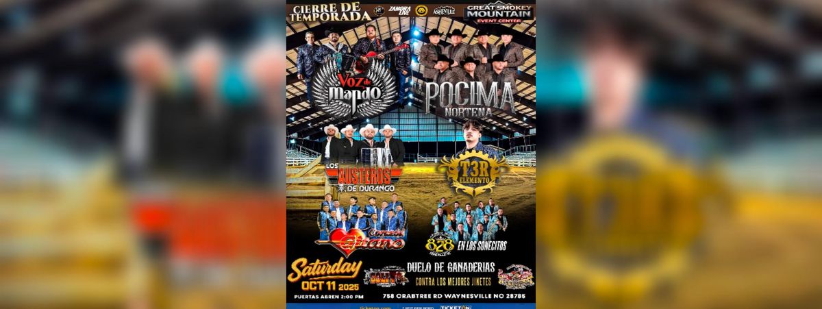 VOZ DE MANDO, LA POCIMA NORTEÑA, LOS AUSTEROS DE DURANGO & MAS , 11 October | Event in Waynesville | AllEvents