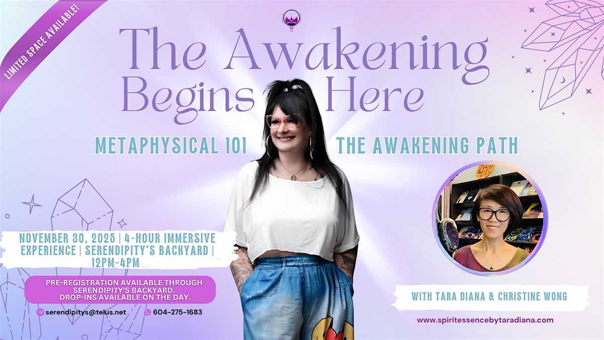 The Awakening Begins Here: Metaphysical 101, 30 November | Event in Richmond | AllEvents