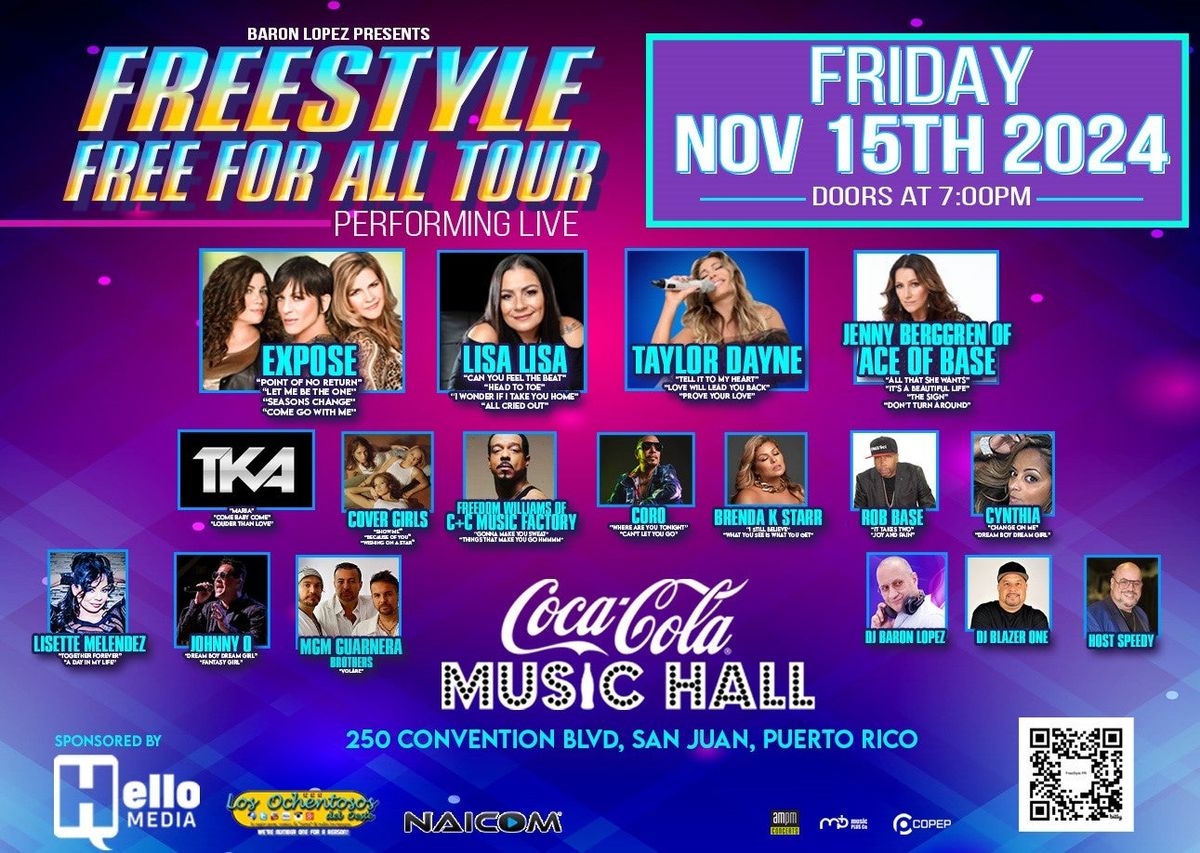 Freestyle Free for All at Coca-Cola Music Hall of Puerto Rico, 7 June | Event in San Juan | AllEvents