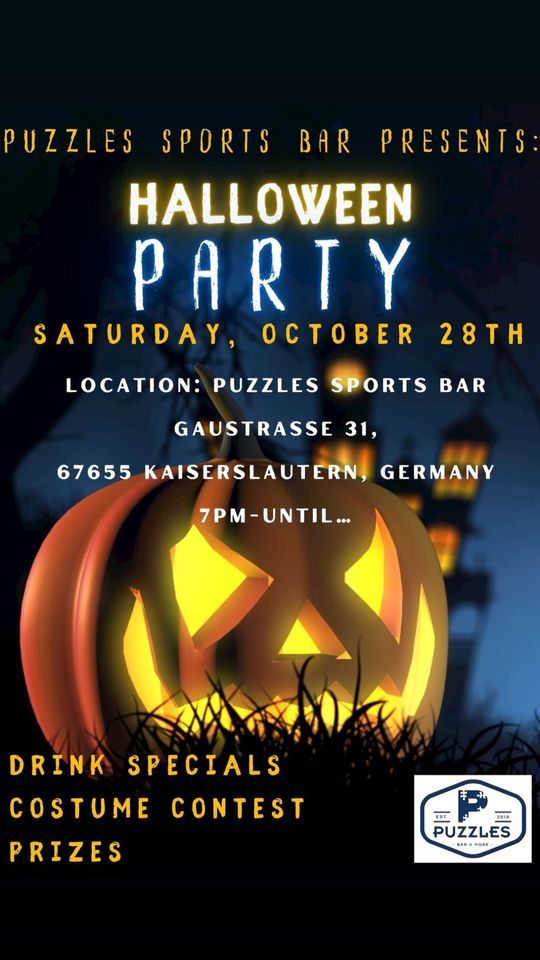 Puzzles Halloween Party, Puzzles Sports Bar, Kaiserslautern, 28 October