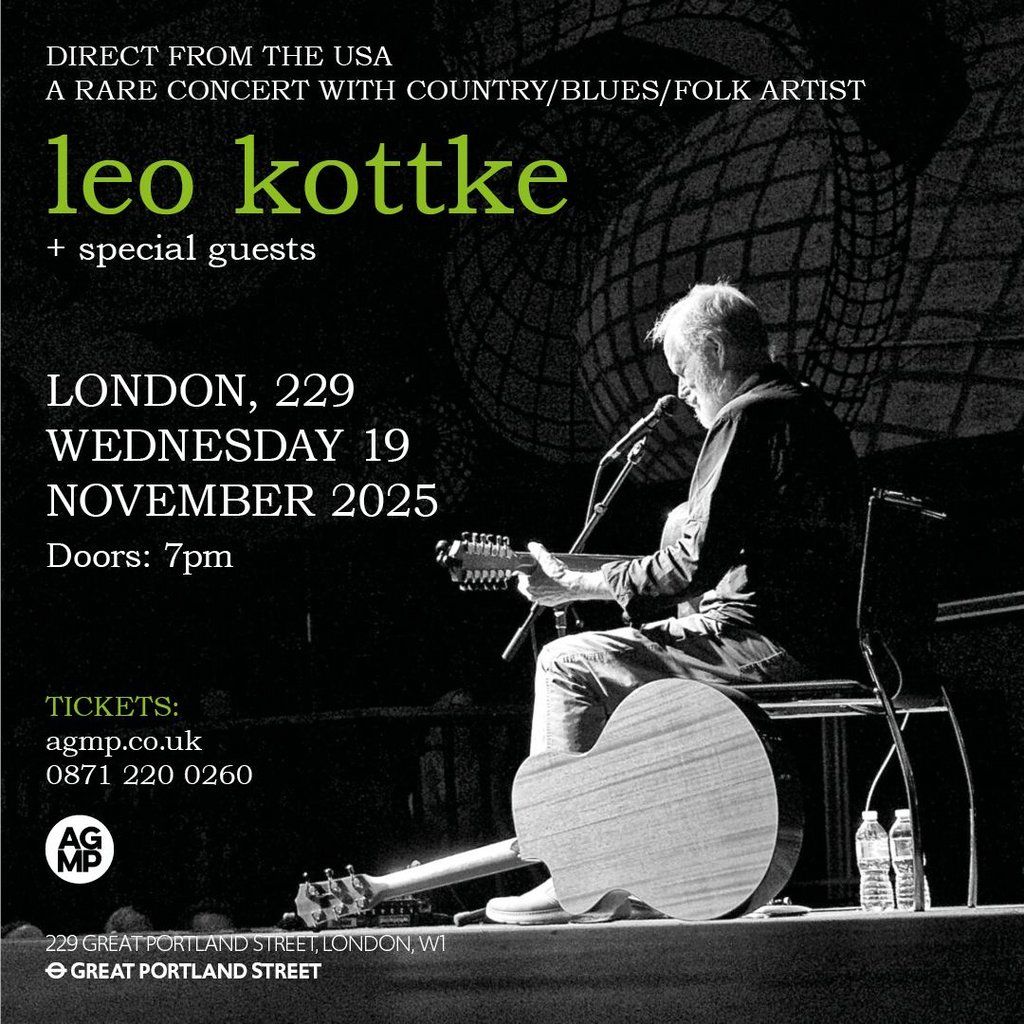Leo Kottke, 19 November | Event in London | AllEvents