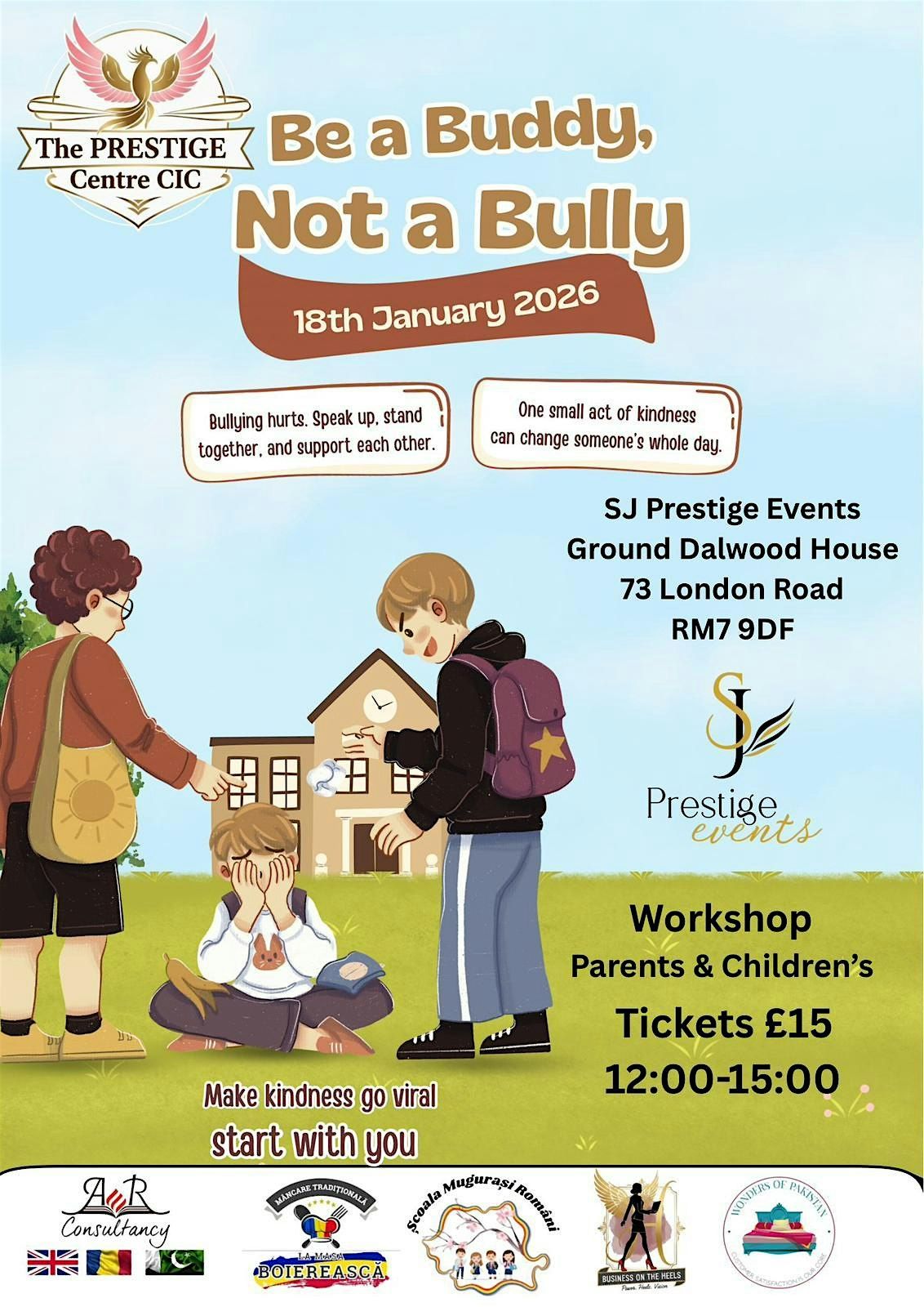 Be a Buddy, Not a Bully, 18 January | Event in Romford | AllEvents
