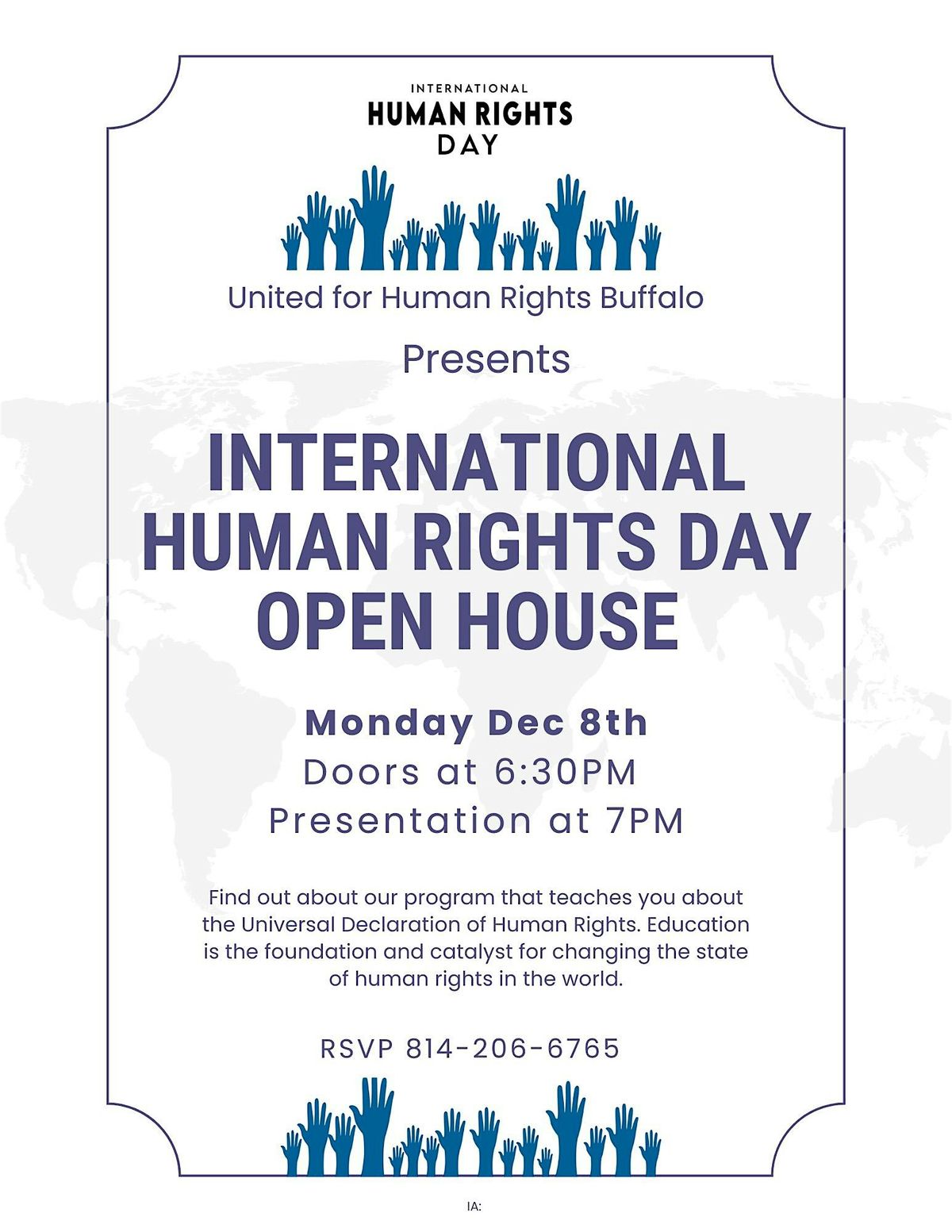 International Human Rights Day Open House, 8 December | Event in Buffalo | AllEvents