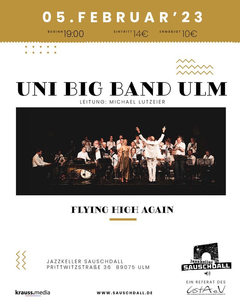 Uni BigBand Ulm Flying high again, Jazzkeller Sauschdall, Ulm