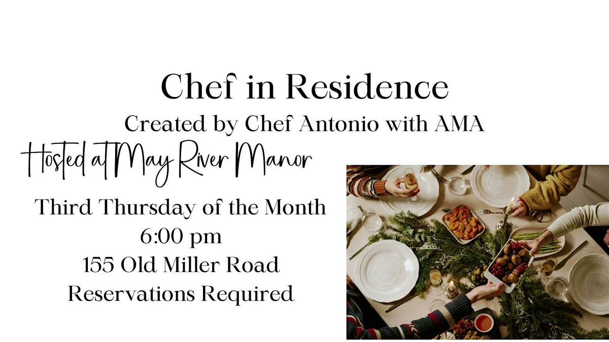 Chef in Residence Dinner Series, 15 January | Event in Bluffton | AllEvents