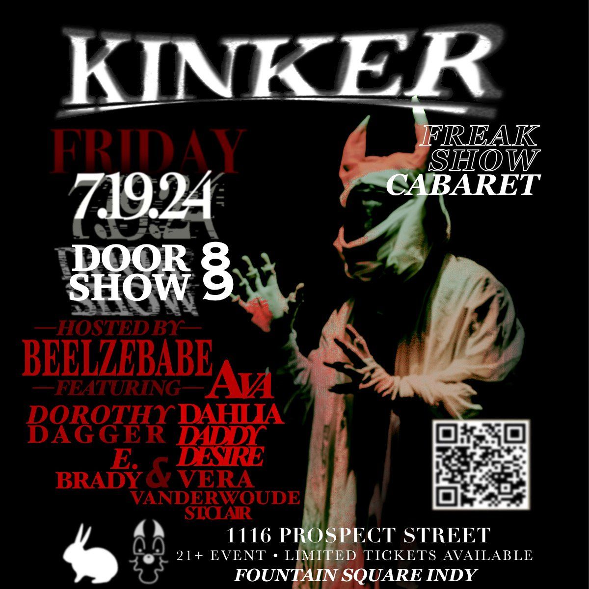 Beelzebabe Presents Kinker at White Rabbit Cabaret, 19 December | Event in Indianapolis | AllEvents