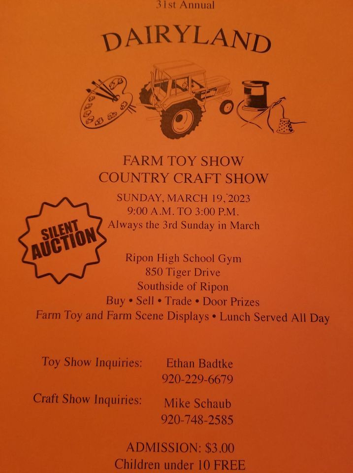 31st Dairyland Farm Toy & Craft Show, Ripon High, 19 March 2023