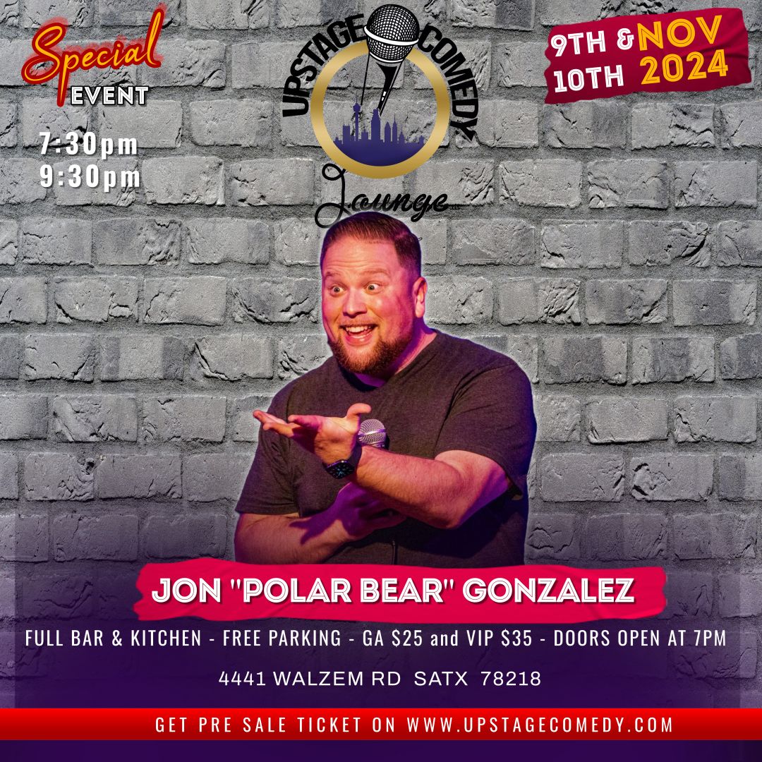 Jon "Polar Bear" Gonzalez at Funny Bone - Tampa, 18 June | Event in Tampa | AllEvents