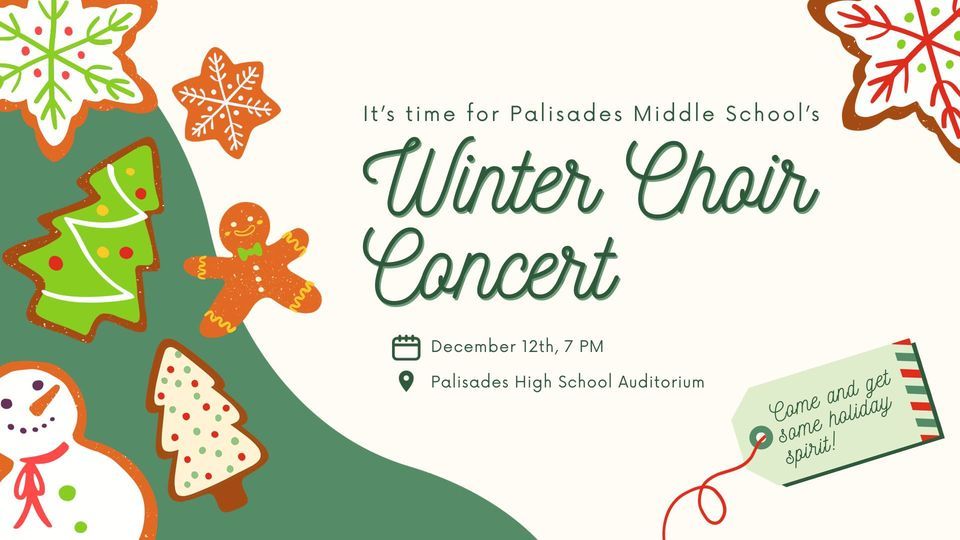 PALMS Winter Choir Concert, Palisades High School, Kintnersville