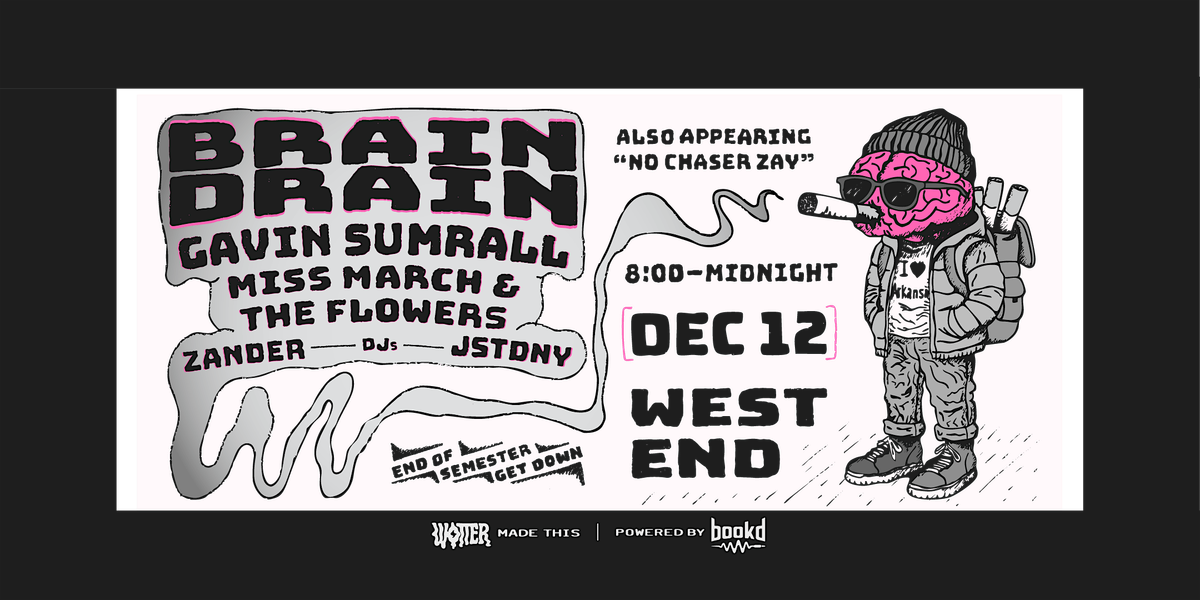 Brain Drain End of Semester Party, 12 December | Event in Fayetteville | AllEvents