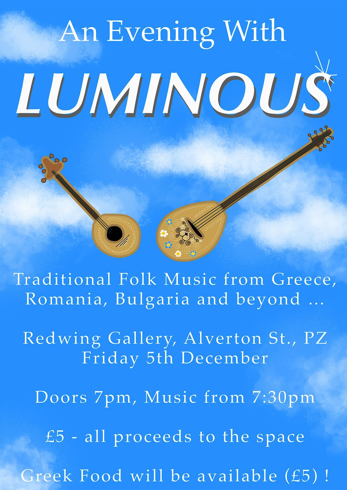 An Evening With Luminous, 5 December | Event in Penzance | AllEvents