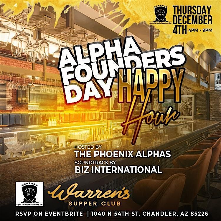 Phoenix Alphas Founders Day Happy Hour, 4 December | Event in Chandler | AllEvents