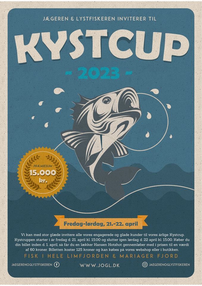 Kystcup 2023 x Jægeren Lystfiskeren, og Lystfiskeren, Aalborg, April 21 2023 |