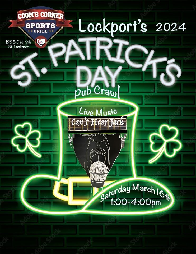 Lockports 2024 St. Patricks Day Pub Crawl, Coom's Corner Sports Grill
