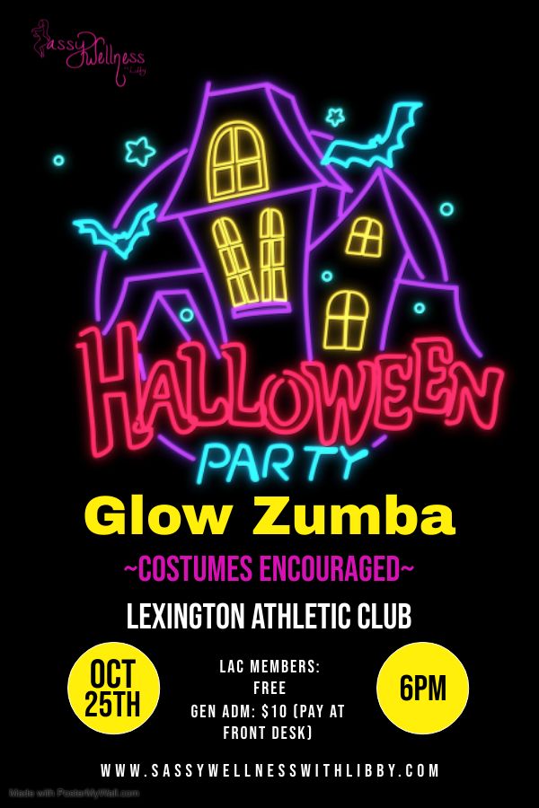 Halloween Glow Zumba Party Class, Lexington Athletic Club, October 25