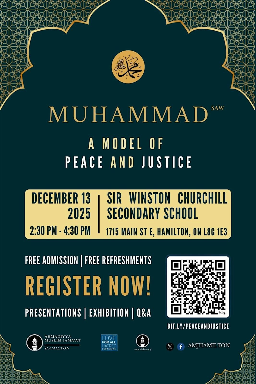 Muhammad (pbuh) : A Model Of Peace And Justice, 13 December | Event in Hamilton | AllEvents