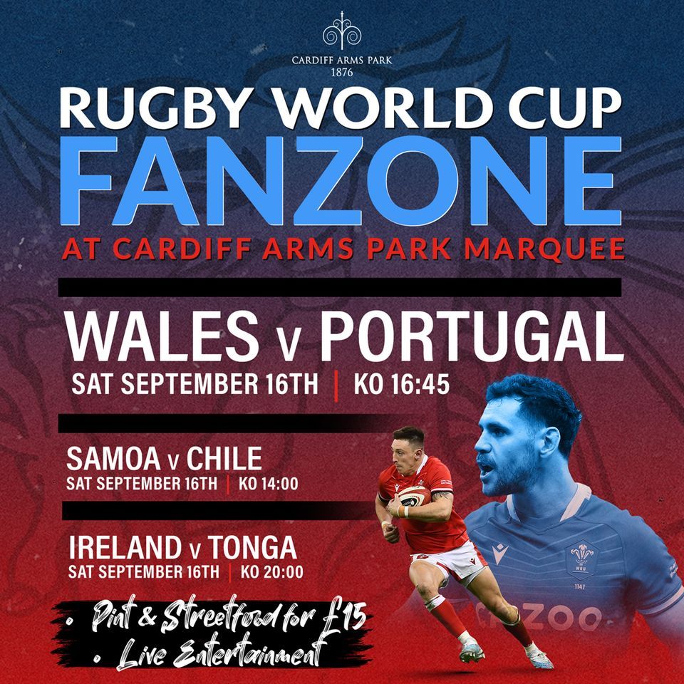 Rugby World Cup Fanzone Cardiff Arms Park Wales vs Portugal