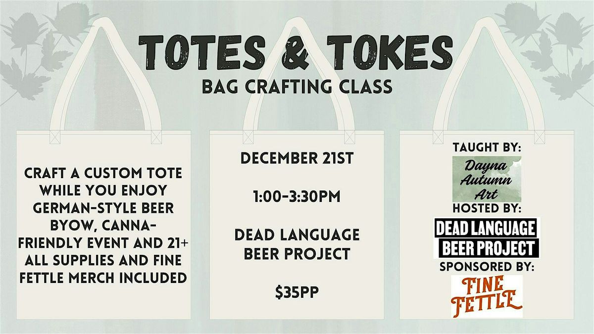 Totes & Tokes: Bag Crafting Class, 21 December | Event in Hartford | AllEvents