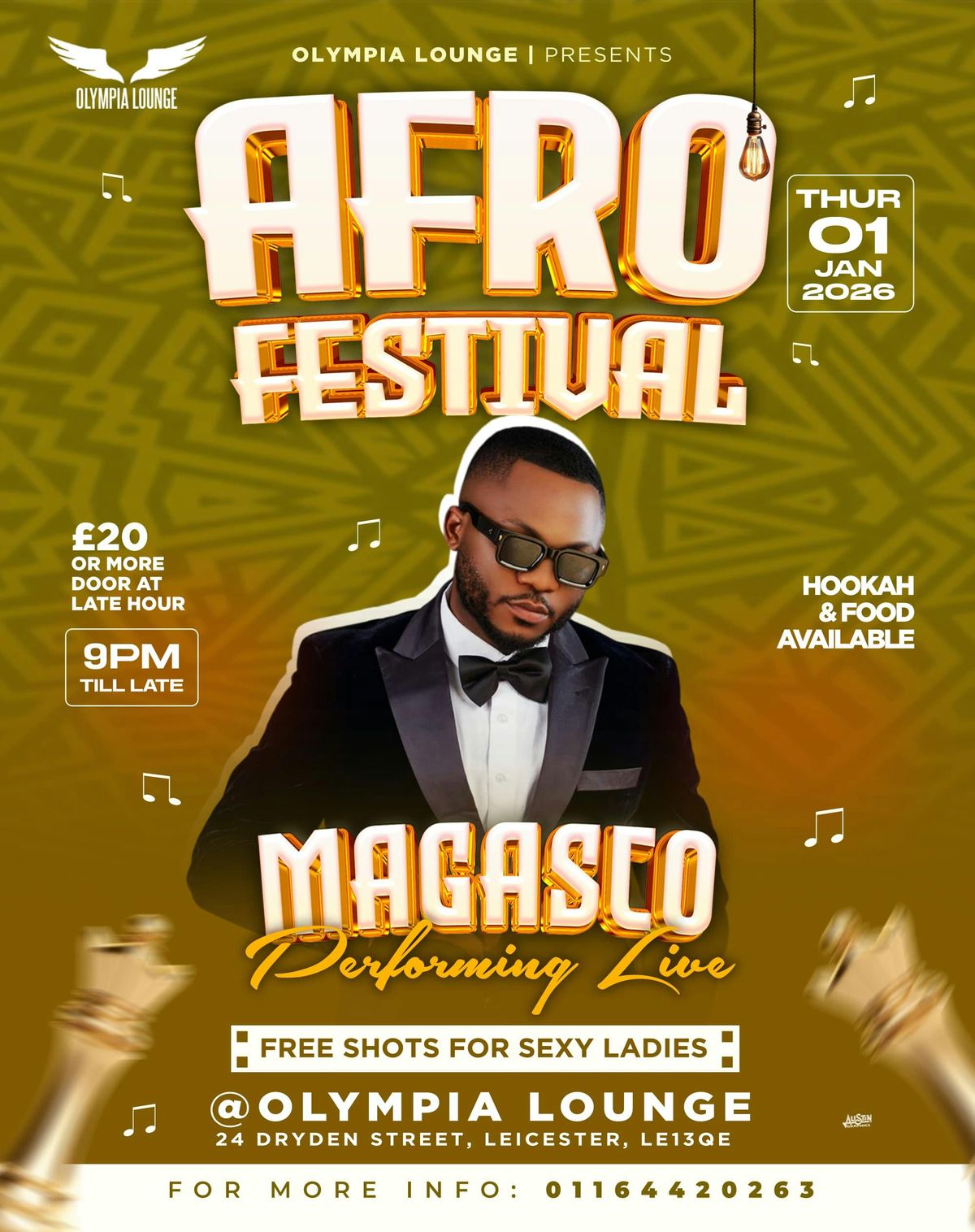 AFRO FESTIVAL - MAGASCO LIVE IN LEICESTER, 1 January | Event in Leicester | AllEvents