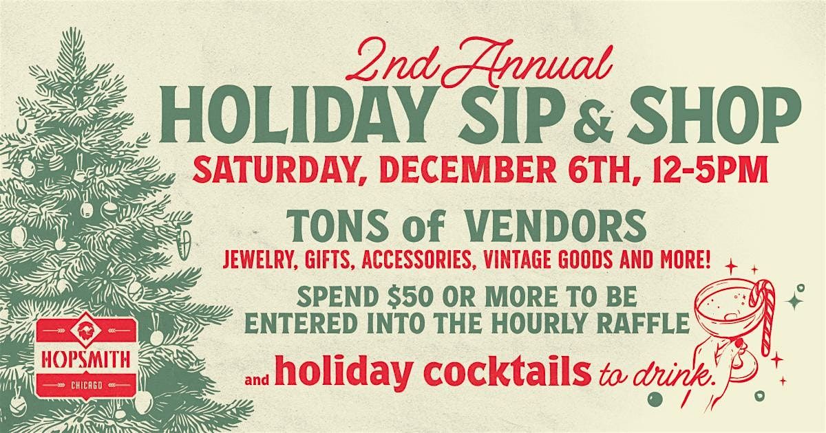 Holiday Sip & Shop II at Hopsmith, 6 December | Event in Chicago | AllEvents