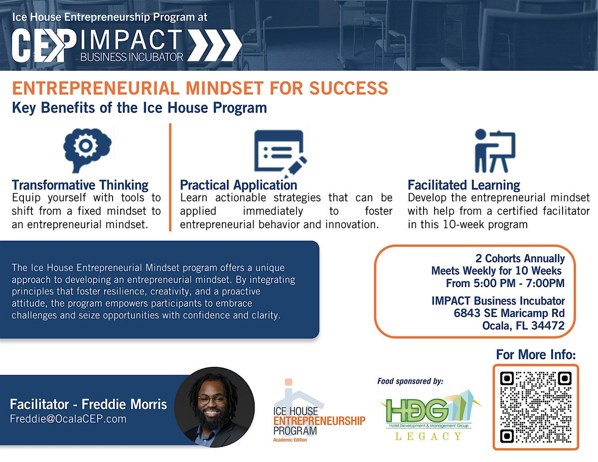 Ice House Entrepreneurship Program (Session 1), 13 January | Event in Ocala | AllEvents