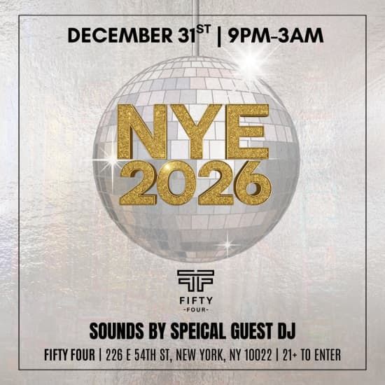 New Year's Eve Party at Fifty Four Nightclub, 31 December | Event in Manhattan | AllEvents