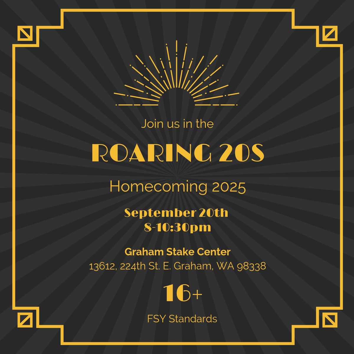 Tri-Stake Youth Dance- Homecoming @ Graham, 20 September | Event in Graham | AllEvents